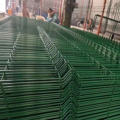 3 มิติโค้งสาย Mesh รั้วแผ่นเหล็ก V Fold PVC ผิวเคลือบผิวแผ่นสาย Mesh welded