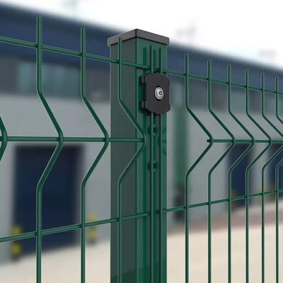 สแตนเลสเหล็กเหล็กเหล็กปรับปรุง Pvc ปกแต่ง 3d รั้วโค้งสําหรับสวน