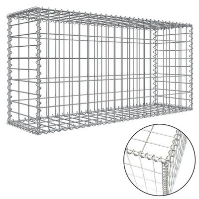 1x1x2 PVC Gabion กระเป๋า Gabion กล่องการยึดซิงก์เคลือบ Gabion Mesh ในเหล็กสาย Mesh