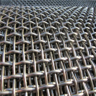 Mn65 สกรีนสั่น 2 3 4 6 8 10 Mesh 8mm 9.5mm สแตนเลสสแตนเลส Crimped Wire Mesh สําหรับการเหมืองแร่