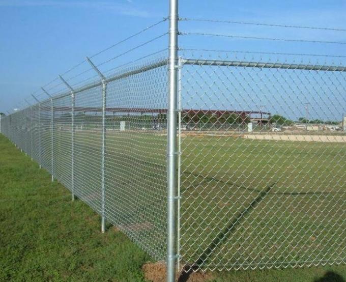 100ft 50ft 8ft 6 Ft แกลวนิเซียม Chain Link Fence รอลล์ 2.0mm Cyclone Mesh Fencing 0