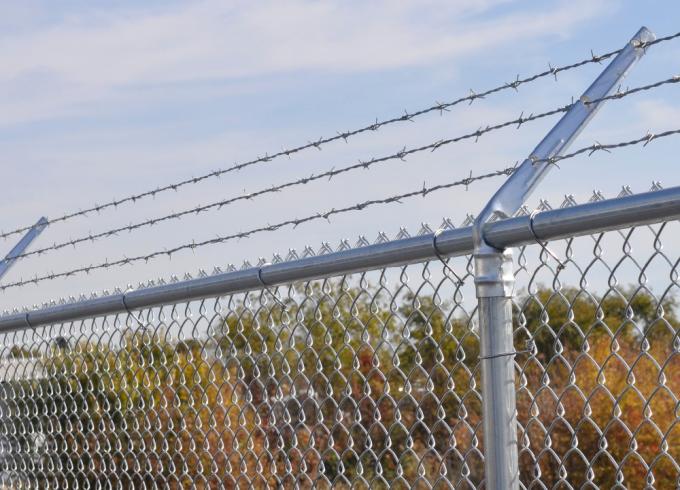100ft 50ft 8ft 6 Ft แกลวนิเซียม Chain Link Fence รอลล์ 2.0mm Cyclone Mesh Fencing 4
