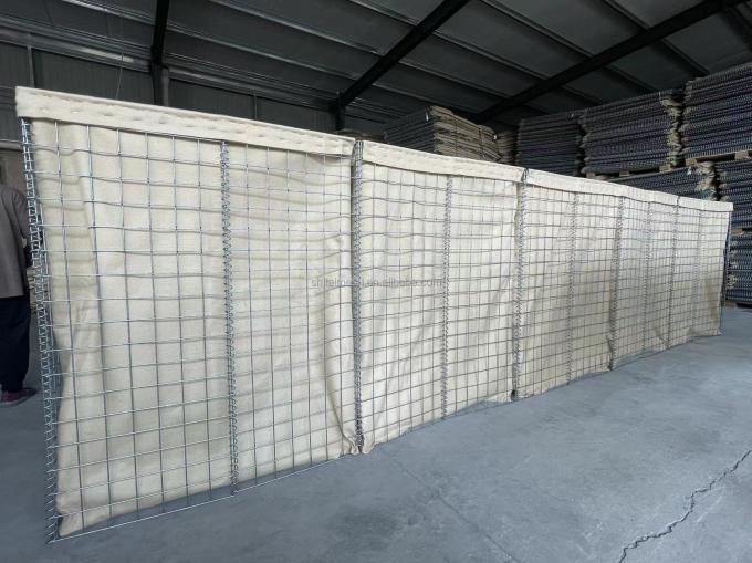 งานหนัก Mil1 Mil7 Hesco Bastion Barrier ถุงทราย 3