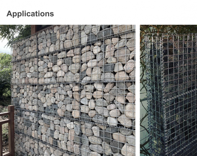 ป้องกันสนิม Hot Dip Galvanized Gi Gabion กล่อง 3x1x1m ทนทานการใช้งาน 14