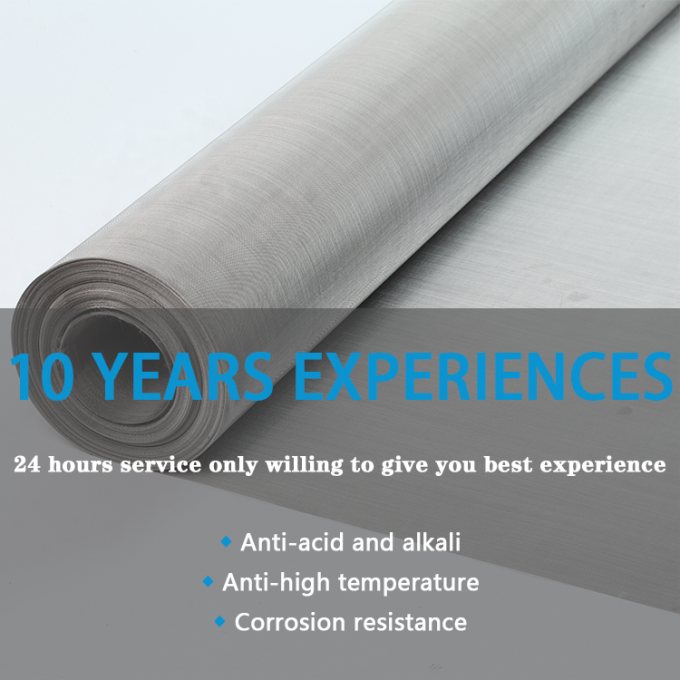 20/40/60/80 Mesh สแตนเลส สแตนเลส Woven Wire Mesh มาตรฐานสูงสําหรับ Sieve 0
