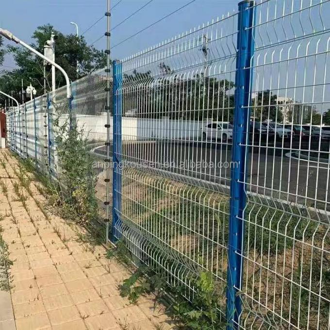 วินิลเคลือบ 3d วงโค้งรั้วบิด สายไหม welded รั้ว 1.5 * 3m 6
