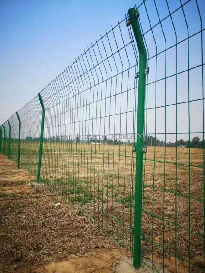 วินิลเคลือบ 3d วงโค้งรั้วบิด สายไหม welded รั้ว 1.5 * 3m 7